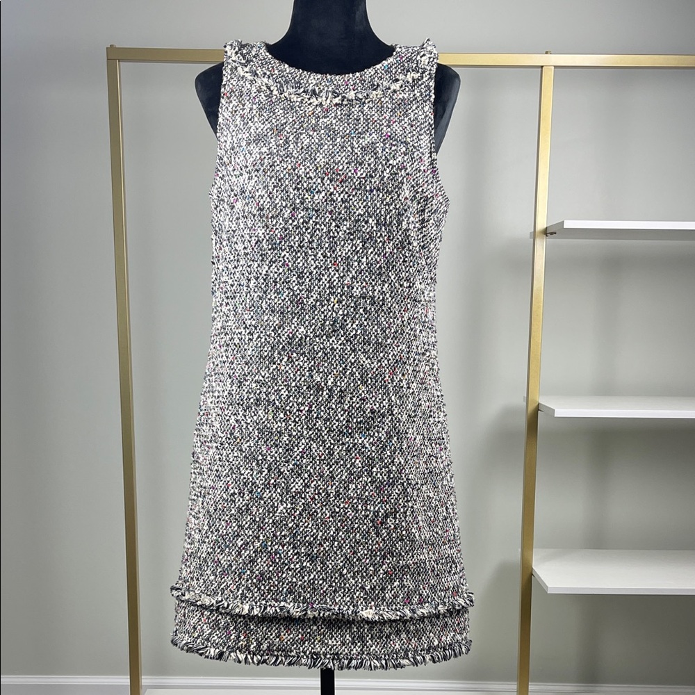 Sara Campbell Tweed Fringe Shift Dress Ladies Size 10